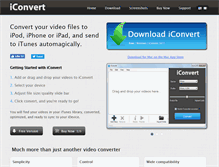 Tablet Screenshot of iconvertvideo.com